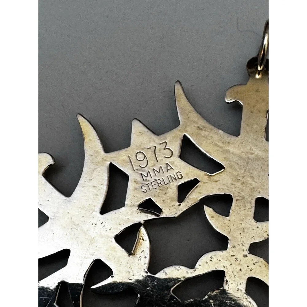 Rare Genuine 1973 MMA Sterling Christmas Ornament Metropolitan Museum of Art